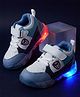 HAPPY FEET Colour Blocked Badge Detailed Velcro Closure LED Shoes - Blue