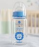 StarAndDaisy Borosilicate Glass Baby Feeding Bottle with Soft Silicone Nipple BPA Free Anti Colic Wide Neck Heat Resistant Sterilizer Safe for Newborn Babies and Infants Blue 125 ml PO1