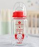 StarAndDaisy Borosilicate Glass Baby Feeding Bottle with Soft Silicone Nipple BPA Free Anti Colic Wide Neck Heat Resistant Sterilizer Safe for Newborn Babies and Infants Red 125 ml PO1