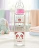 StarAndDaisy Borosilicate Glass Baby Feeding Bottle with Soft Silicone Nipple BPA Free Anti Colic Wide Neck Heat Resistant Sterilizer Safe for Newborn Babies and Infants Pink 250 ml PO1