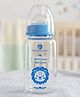 StarAndDaisy Borosilicate Glass Baby Feeding Bottle with Soft Silicone Nipple BPA Free Anti Colic Wide Neck Heat Resistant Sterilizer Safe for Newborn Babies and Infants Blue 125 ml PO2
