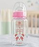 StarAndDaisy Borosilicate Glass Baby Feeding Bottle with Soft Silicone Nipple BPA Free Anti Colic Wide Neck Heat Resistant Sterilizer Safe for Newborn Babies and Infants Pink 125 ml PO2