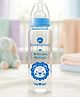 StarAndDaisy Borosilicate Glass Baby Feeding Bottle with Soft Silicone Nipple BPA Free Anti Colic Wide Neck Heat Resistant Sterilizer Safe for Newborn Babies and Infants Blue 250 ml PO2