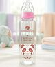 StarAndDaisy Borosilicate Glass Baby Feeding Bottle with Soft Silicone Nipple BPA Free Anti Colic Wide Neck Heat Resistant Sterilizer Safe for Newborn Babies and Infants Pink 250 ml PO2