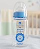 StarAndDaisy Borosilicate Glass Baby Feeding Bottle with Soft Silicone Nipple BPA Free Anti Colic Wide Neck Heat Resistant Sterilizer Safe for Newborn Babies and Infants Blue 125 ml PO1