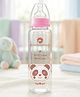 StarAndDaisy Borosilicate Glass Baby Feeding Bottle with Soft Silicone Nipple BPA Free Anti Colic Wide Neck Heat Resistant Sterilizer Safe for Newborn Babies and Infants Pink 250 ml PO3