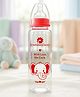 StarAndDaisy Borosilicate Glass Baby Feeding Bottle with Soft Silicone Nipple BPA Free Anti Colic Wide Neck Heat Resistant Sterilizer Safe for Newborn Babies and Infants Red 250 ml PO3