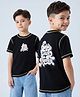 Arias by Lara Dutta 100% Cotton Knit T-Shirt with Half Sleeves and Enjoy Every Moment Print - Black