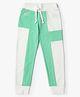 GAP Cotton Mix Knit Color Blocked Relaxed Fit Mid Rise Lounge Pants - Light Green