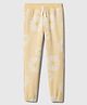 GAP Cotton Knit Full Length Lounge Pant With Logo Print - Yellow