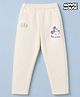 GAP Cotton Poly Knit Solid Full Length Track Pant With Logo & Micky Mouse Print - Black