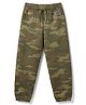 GAP Cotton Mixes Knit Full Length Lounge with GAP Logo & Military Print - Olive Green