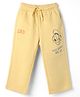 GAP Cotton Poly Knit Full Length Solid Lounge Pant With Logo & Cartoon Print - Blue