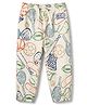 GAP Cotton Mixes Knit Full Length Lounge with GAP Logo & Sports Print - White