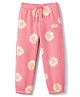 GAP Cotton Poly Knit Full Length Lounge Pant With Floral Print - Coral