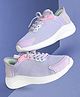 Hopits Solid Mesh Detailed Lace Up Closure Sneaker Shoe - Purple