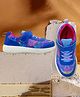 KazarMax Mesh Velcro Closure Abstract Printed Sports Shoes - Blue