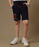 Kidsville Denim Knit Marvel Featuring Spiderman Printed Shorts - Black