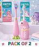 Ortis Kids Toothbrush with Soft Silicone Head -  (Pack of 2) Pink