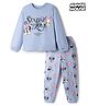 Pine Kids Disney Single Jersey Knit Full Sleeves T-Shirt & Pyjama Night Suit with Minnie & Daisy Graphics - Sky Blue