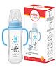 Milton Baby Narrow Neck Feeding Bottle 250 ml I Anti-Colic Design Silicone Nipple I ISI Certified I BPA Free I Supports Led Feeding I Removable Handle I Steriliser Safe I 3+ Months I Sky Blue