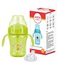 MILTON baby 2-in-1 Silicone Straw & Spout Mouth Sipper Water Bottle for Kids | 100% Food-Grade I BPA-Free | Spill-Resistant I Ergonomic Handle I Sterilizer Safe Sippy Cup I GreenI 210ml