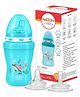 Milton Baby 3-in-1 Sipper Cum Feeding Bottle I Interchangeable Silicone Nipple- Spout- Straw for Easy Transition | 100% Food-Grade| Spill-Resistant | Sterilizer Safe | 3+ Month I 300 ml I Blue