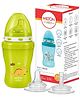 Milton Baby 3-in-1 Sipper Cum Feeding Bottle I Interchangeable Silicone Nipple- Spout- Straw for Easy Transition | 100% Food-Grade| Spill-Resistant | Sterilizer Safe | 3+ Month I 300 ml I Green