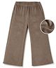 Babyhug Velour Knit Full Length Solid Wide Legged Fleece & Woollen Pant - Brown