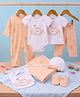 Kookie Kids Baby Girl Floral Clothing & Accessories Gift Set - Orange & White