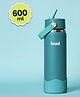 Basil HydraFizz  Insulated Stainless Steel Water Bottle with Flip Straw & Carry Handle - Classic Jade-600 ml