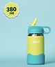 Basil HydraPop 380ml Insulated Stainless Steel Sipper Water Bottle with Flip Straw & Loop Handle - Lagoon