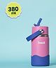 Basil HydraFizz 380ml Insulated Stainless Steel Sipper Water Bottle with Flip Straw & Carry Handle - Reef