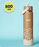Basil HydraFizz 800ml Insulated Stainless Steel Water Bottle with Flip Straw & Carry Handle - Classic Dune