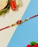 Little Peas Shivling With Pearl Embellsihed Rakhi - Red