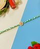 Little Peas Swastik Pearl Embellished Braided Rakhi - Light Green