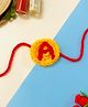 Little Peas Crochet Letter A Rakhi - Yellow & Red