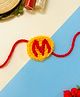 Little Peas Crochet Letter M Rakhi - Yellow & Red