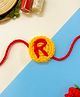 Little Peas Crochet Letter R Rakhi - Yellow & Red