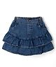 Simply Premium Knee Length Dark Washed Denim Skirts - Navy Blue