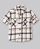 Simply Premium Twill Woven  Checks Shirt with Full Sleeves - Khaki