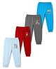 Junior Star Pack Of 4 Animals In Vehicles Printed Pyjamas - Red Grey Blue & Light Blue