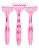 Multibrite Triple Blade Razors for Women Pack of 3 Reusable Body Hair Shavers with Ergonomic Easy-Grip Handle