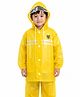 Viva Rainwear Full Sleeves Rain Rangers Text Back Printed Hooded Raincoat - Yellow