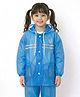 Viva Rainwear Full Sleeves Rain Rangers Text Back Printed Hooded Raincoat - Blue