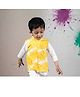 Cuddly cubs Cotton Woven Sleeveless Tie Dye Jacket - Yellow