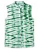 Cuddly cubs Cotton Woven Sleeveless Tie Dye Jacket - Green