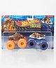 Hot Wheel Steer Clear / Piran-Ahhh Die Cast Free Wheel Monster Trucks-Orange/Blue