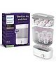 Philips Avent Electric Steam Sterilizer And Dryer | Kills 99.9%* germs in 10 mins Cycle with Natural Steam Sterilization I Stays Sterile up to 24hrs | SCF293/00