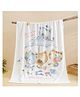 Butterthief Bamboo Cotton Kitty Printed Swaddle Blanket - White